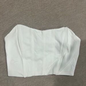White Strapless Corset Top Size Small